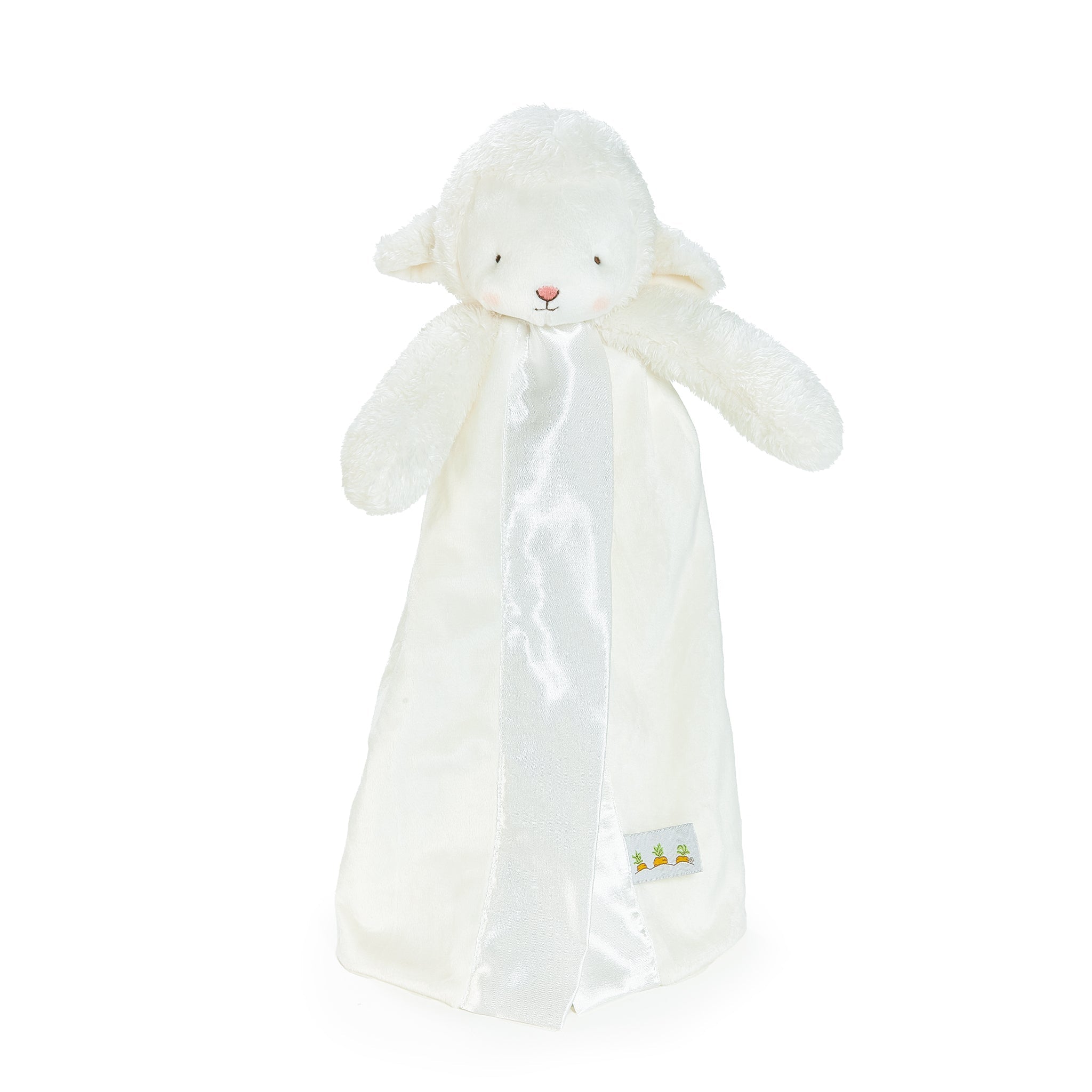 Bunnies By The Bay SIMPLE Kiddo Lamb Plush Buddy Blanket, Front View Baby Lovey, personalized gift