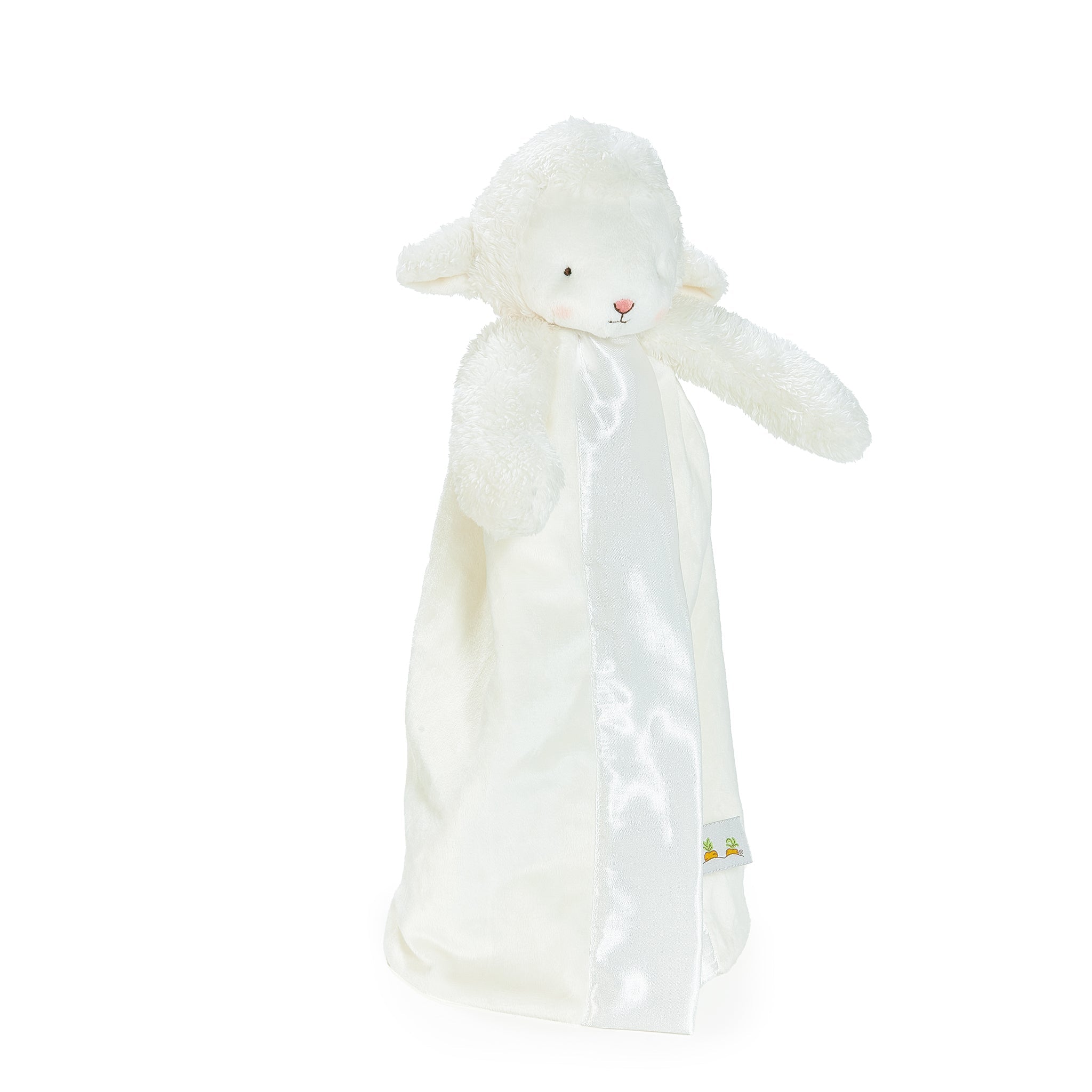 Bunnies By The Bay SIMPLE Kiddo Lamb Plush Buddy Blanket, side View Baby Lovey, personalized gift