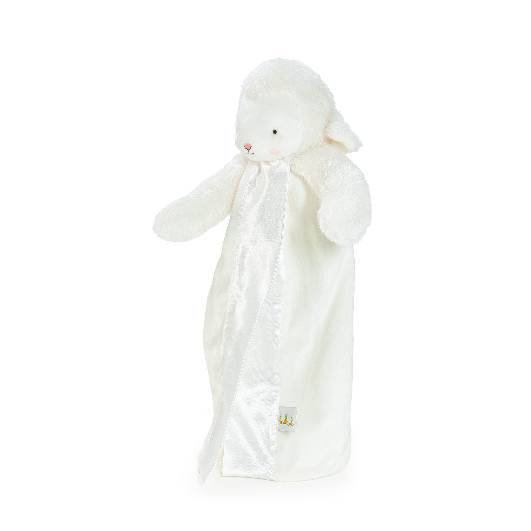 Bunnies By The Bay SIMPLE Kiddo Lamb Plush Buddy Blanket, side View Baby Lovey, personalized gift