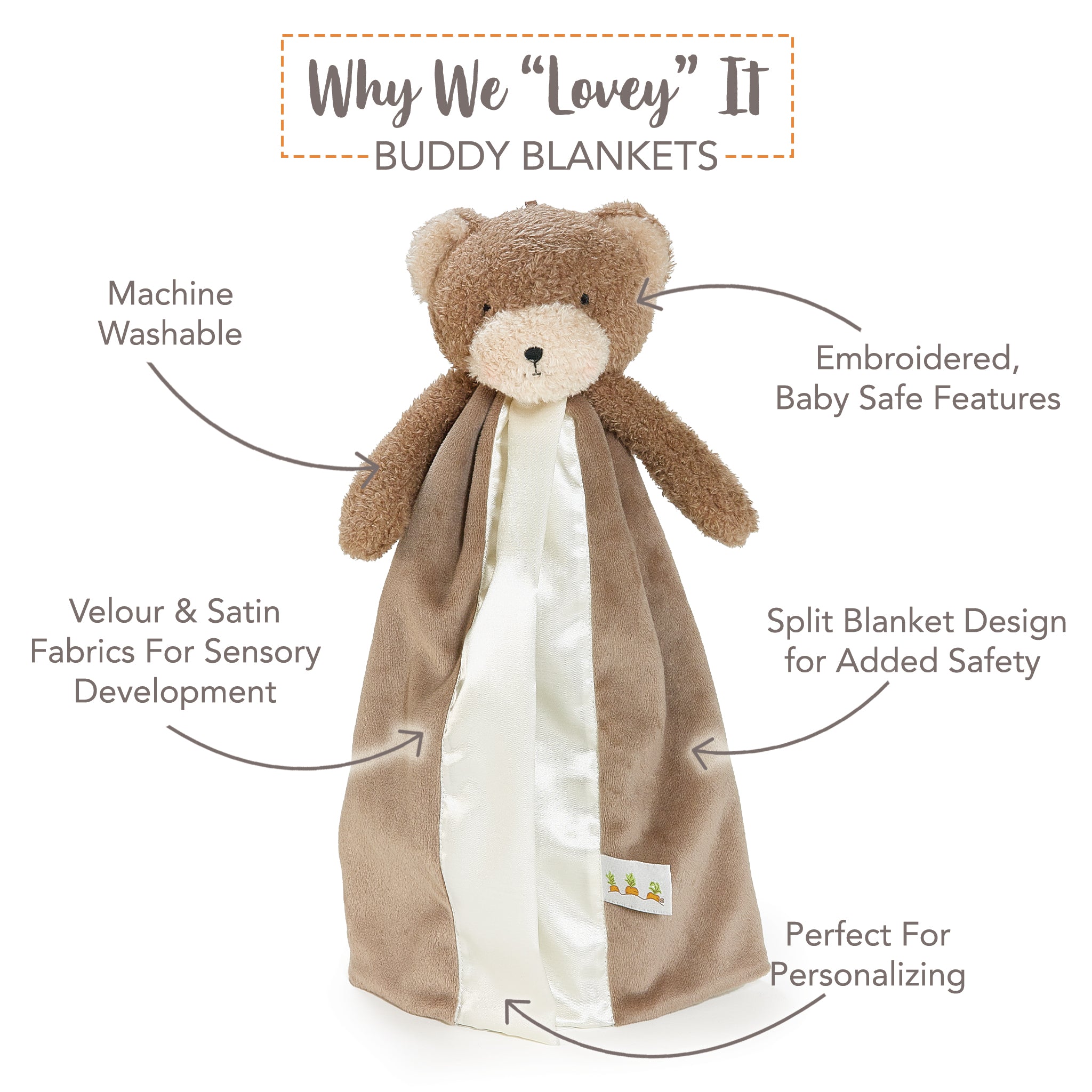 104111: SIMPLE Cubby Bear Buddy Blanket