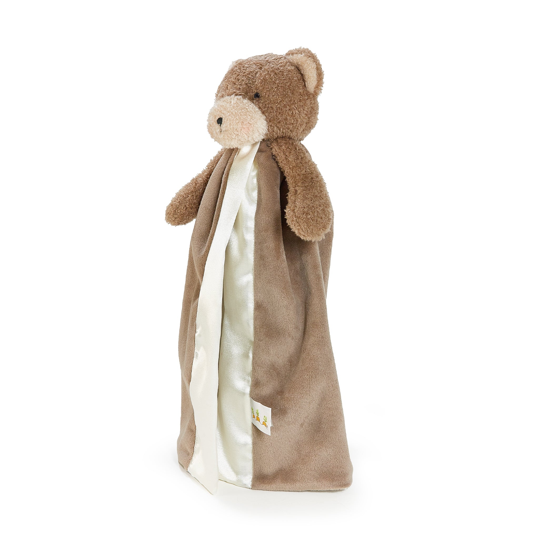 Bunnies By The Bay SIMPLE Cubby Bear Plush Buddy Blanket, Side View, baby Lovey, personalized gift