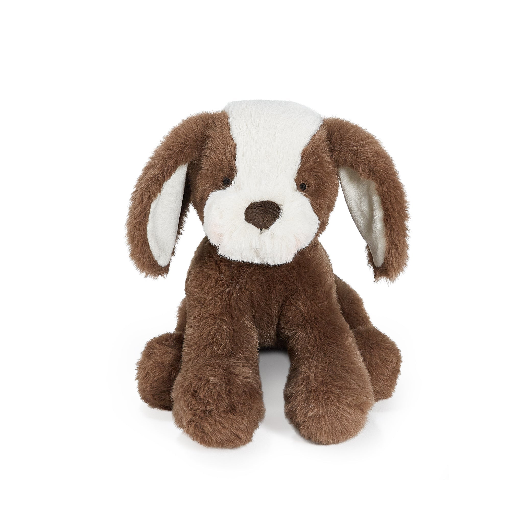 Bunnies by the Bay Little cocoa Brown Mutt Puppy Dog stuffed animal plush toy, front view, baby safe, soft fur, Personalized Gift