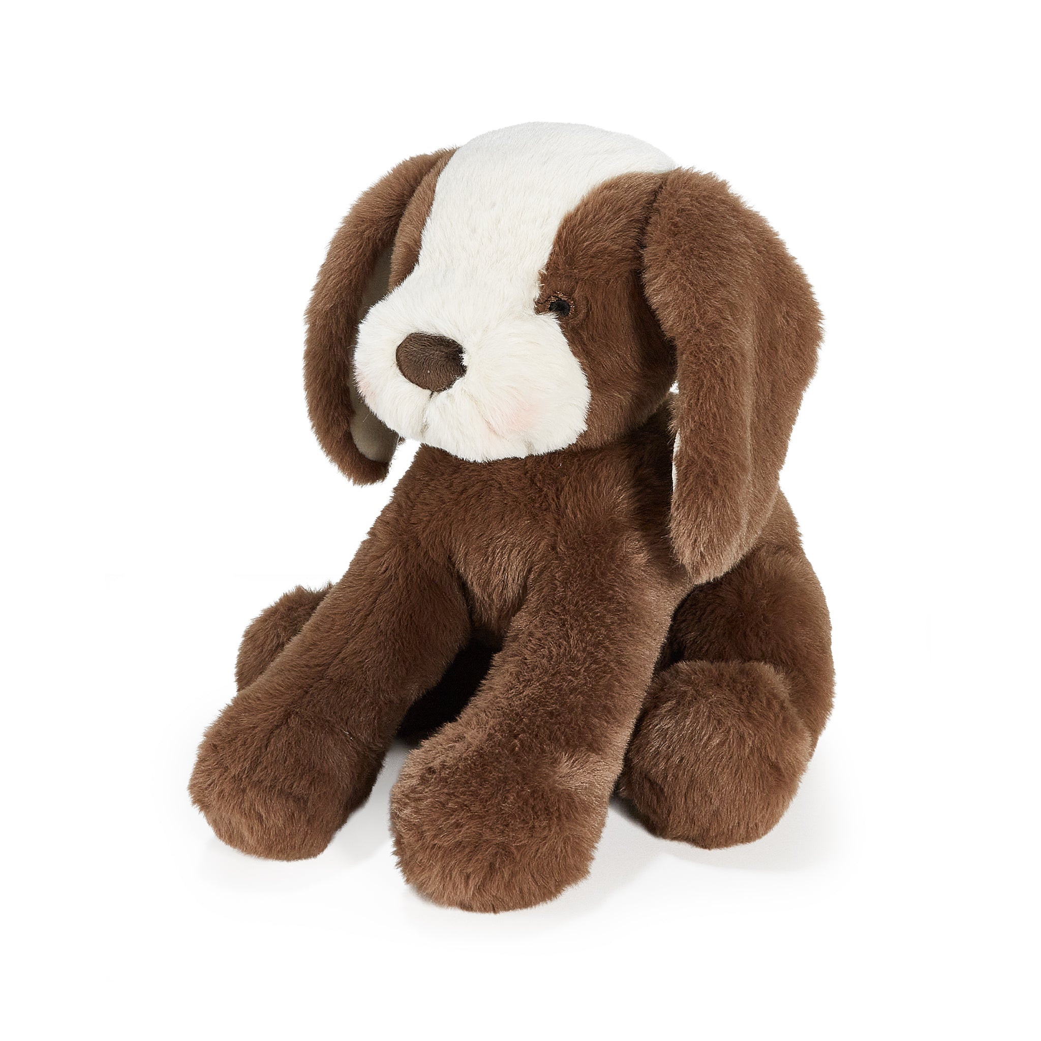 Bunnies by the Bay Sweet cocoa brown Mutt Puppy Dog stuffed animal plush toy, side view, baby safe, soft fur, Personalized Gift