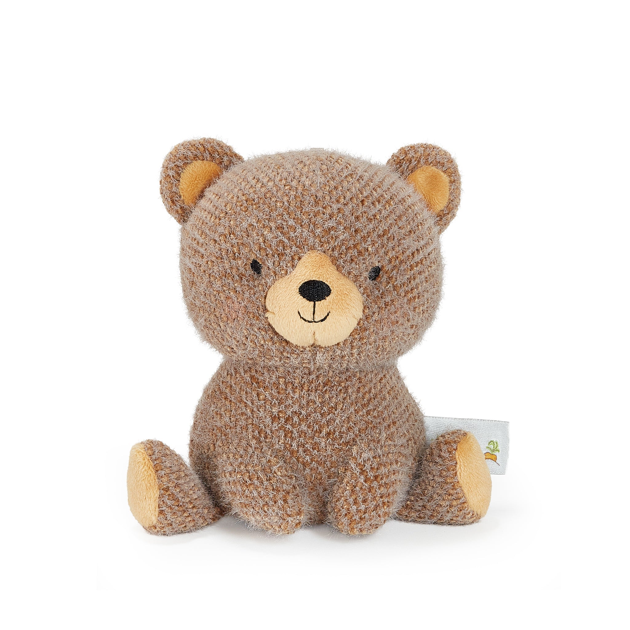 Plush teddy bear toy on a white background