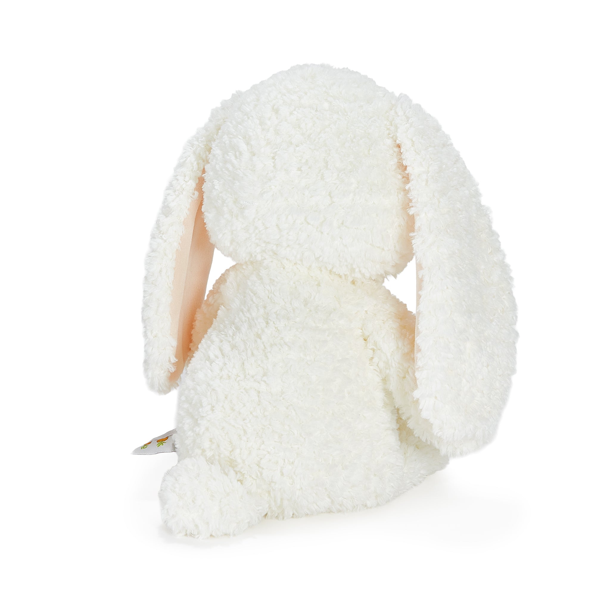 White plush bunny on a white background