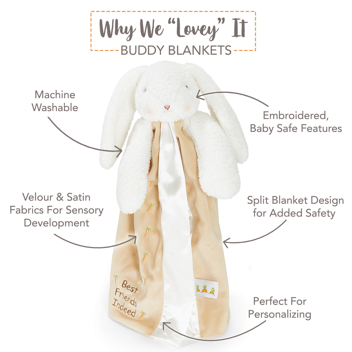190814: Bunny Buddy Blanket - Almond Joy