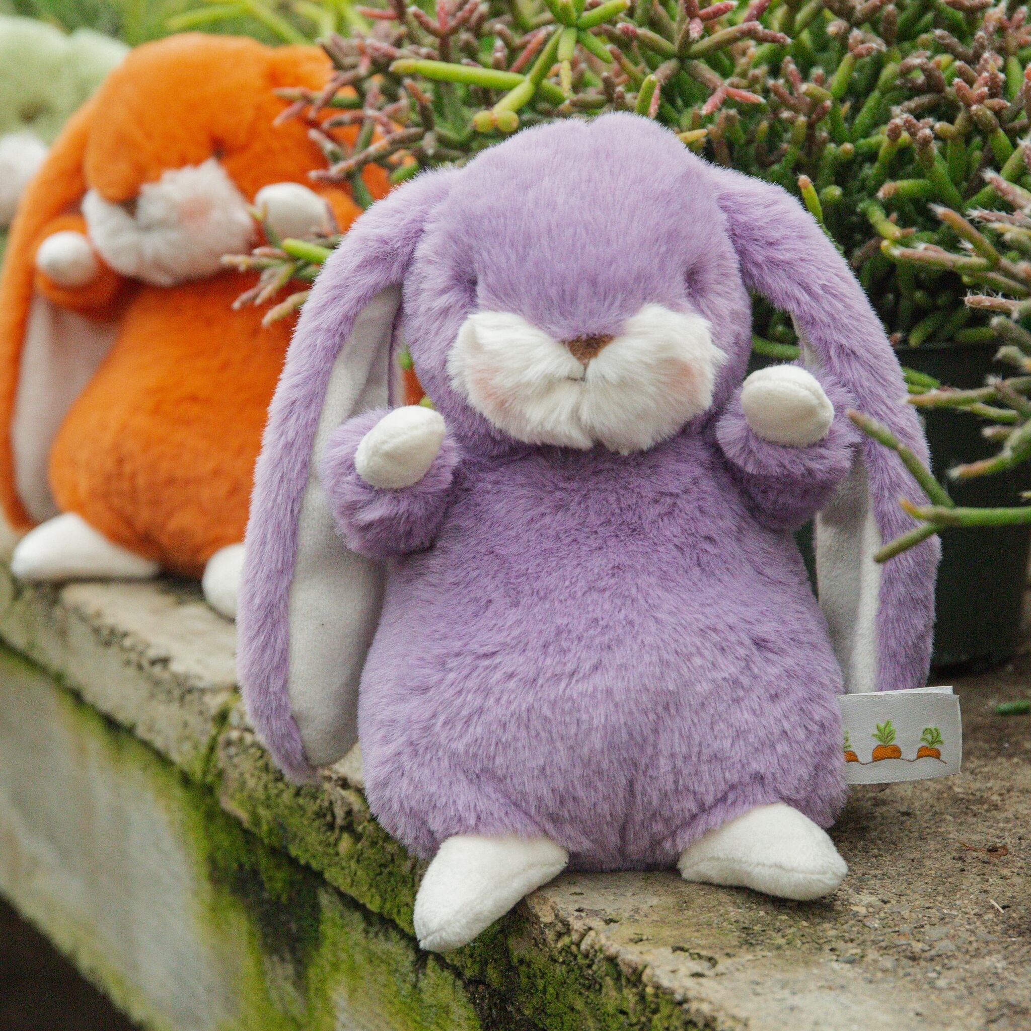 Tiny 8" Nibble Bunny - Amethyst-Stuffed Animal-SKU: - Bunnies By The Bay