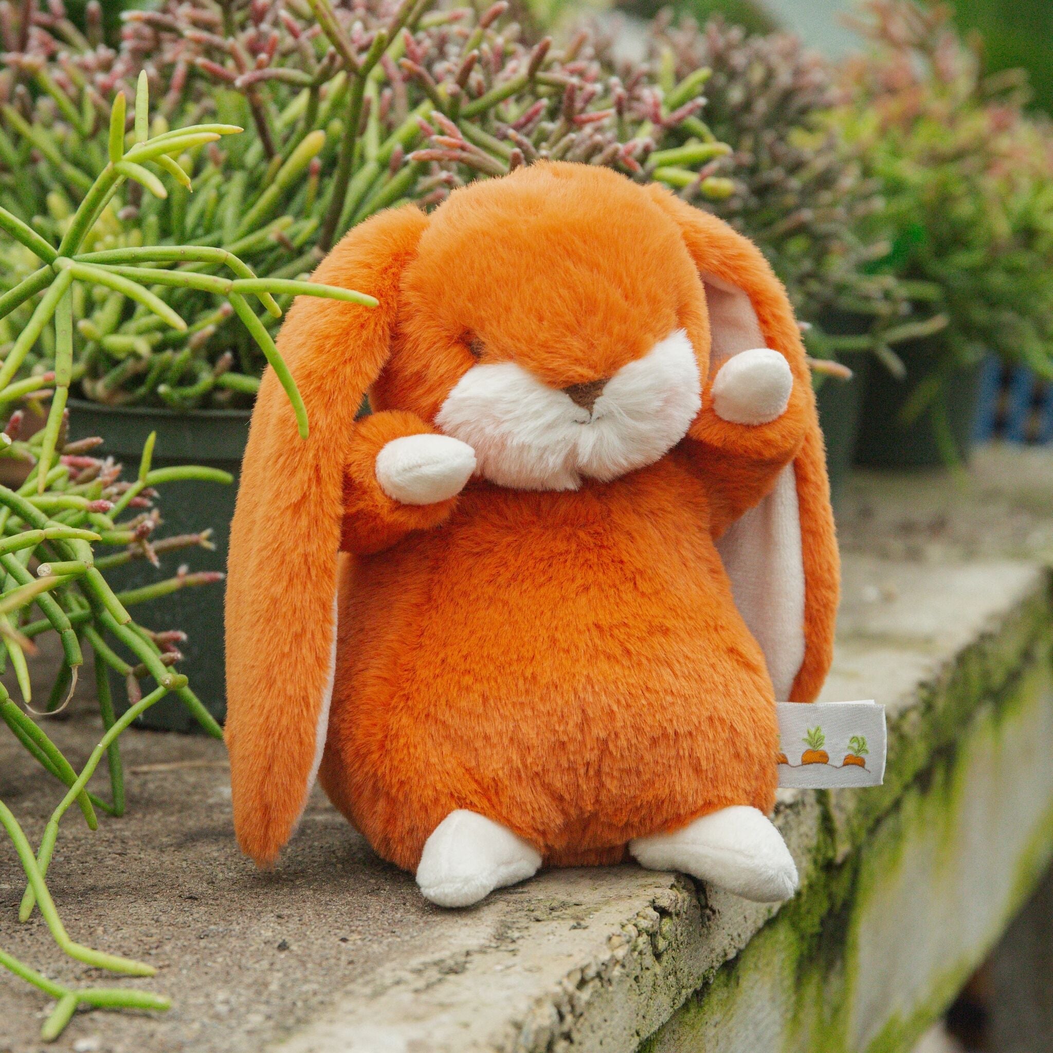 Tiny 8" Nibble Bunny - Carrot-Stuffed Animal-SKU: - Bunnies By The Bay