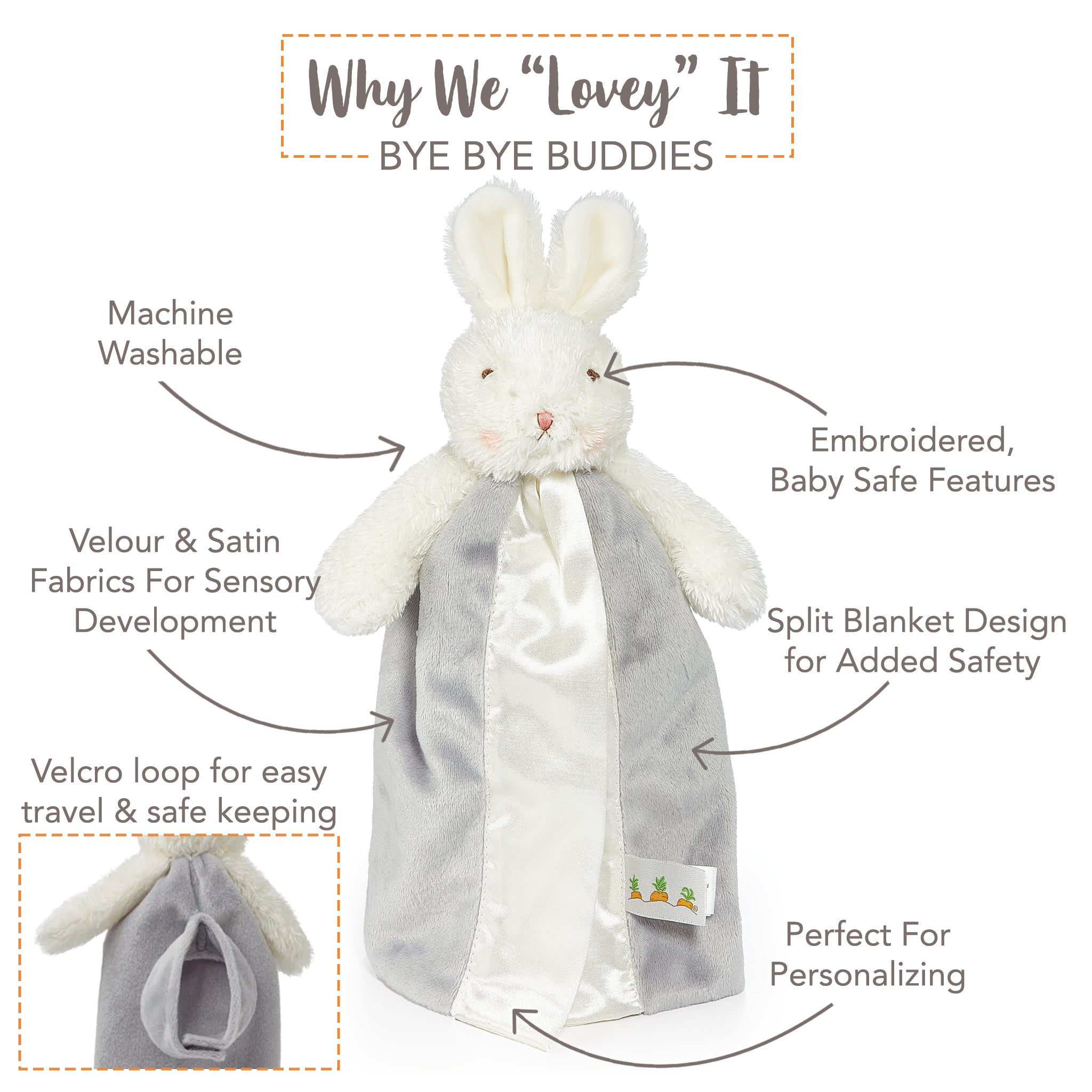 Bloom Bunny Bye Bye Buddy-Lovey - Bye Bye Buddy-SKU: 100106 - Bunnies By The Bay