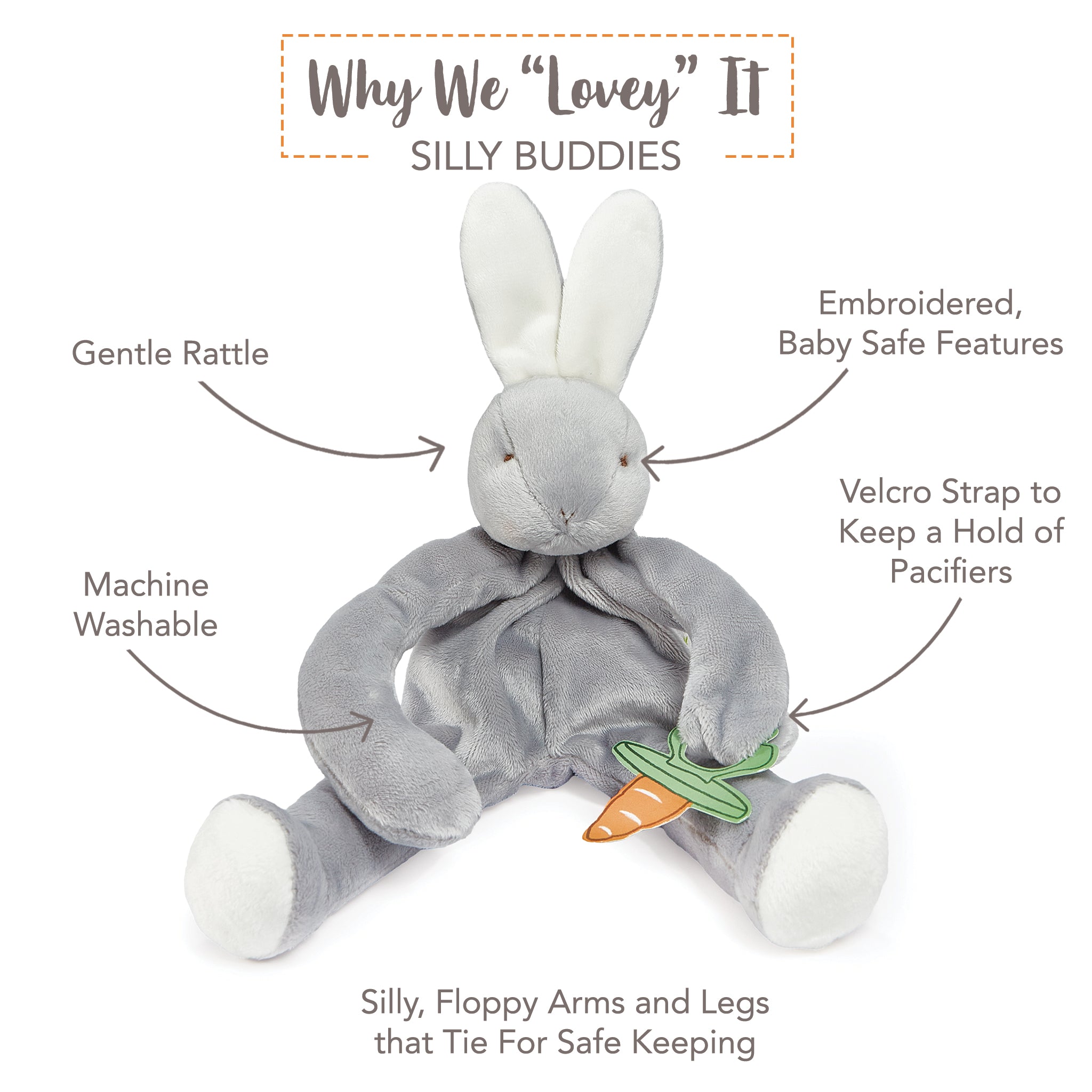 Bloom Bunny Silly Buddy-Lovey - Silly Buddy-SKU: 100107 - Bunnies By The Bay