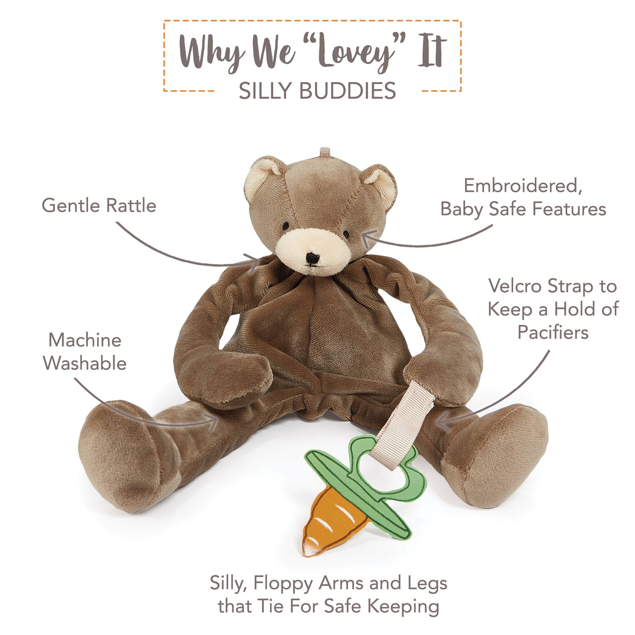 Cubby the Bear Silly Buddy-Lovey - Silly Buddy-SKU: 100708 - Bunnies By The Bay