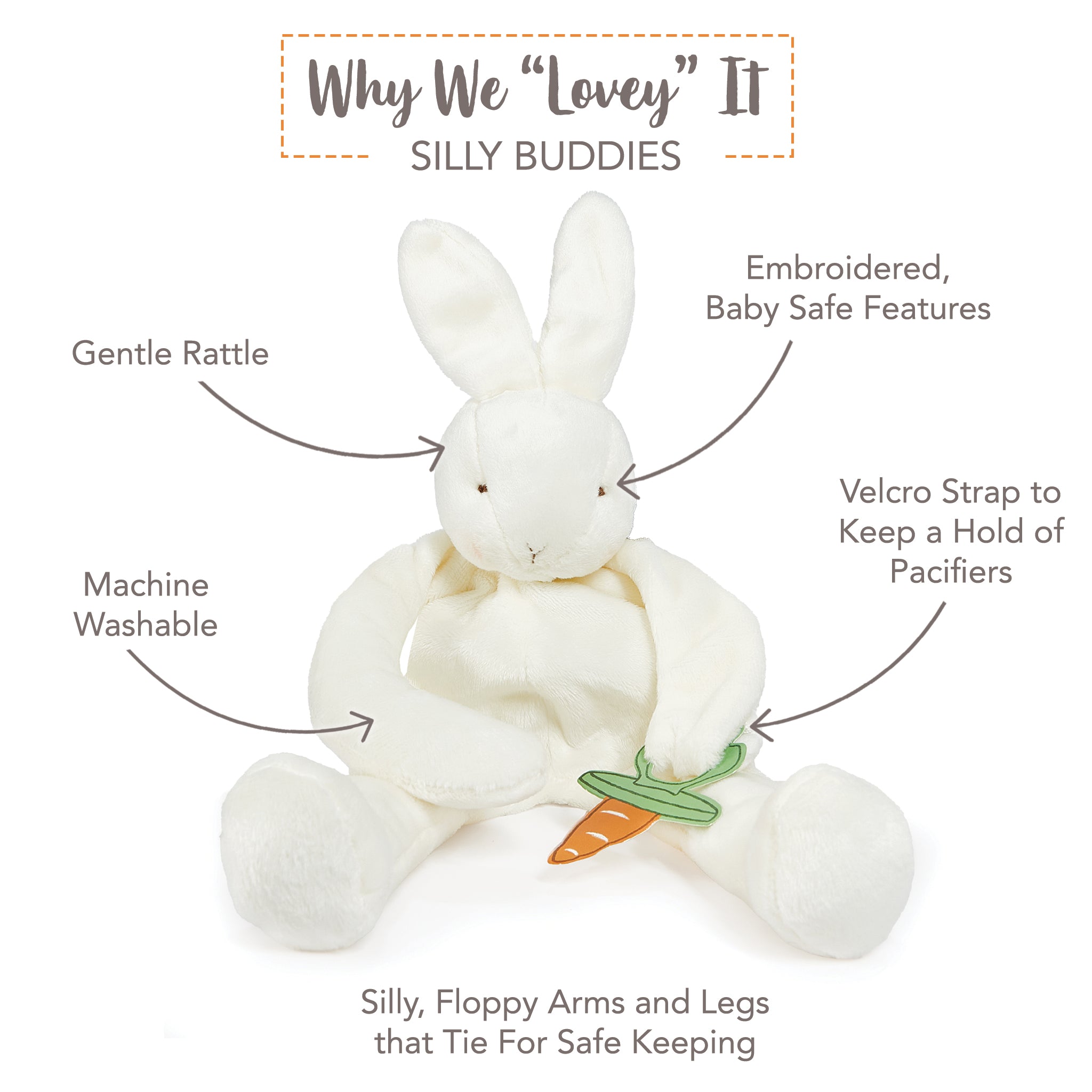 Bun Bun Bunny Silly Buddy-Lovey - Silly Buddy-SKU: 141207 - Bunnies By The Bay