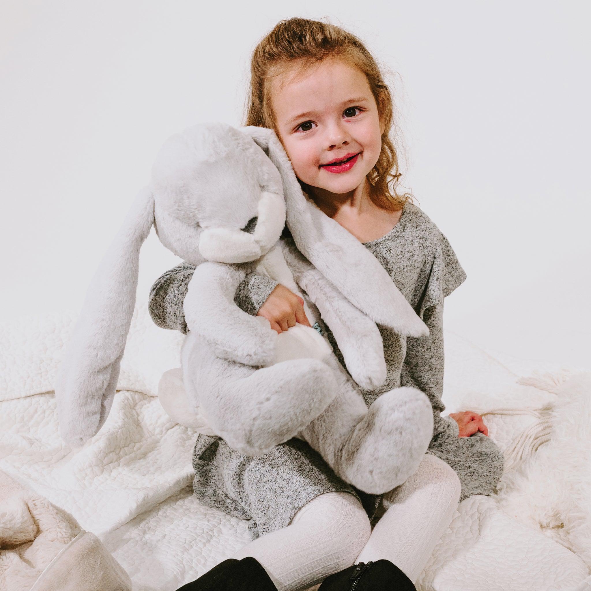 Big Nibble 20" Bunny - Gray-Stuffed Animal-SKU: 100428 - Bunnies By The Bay