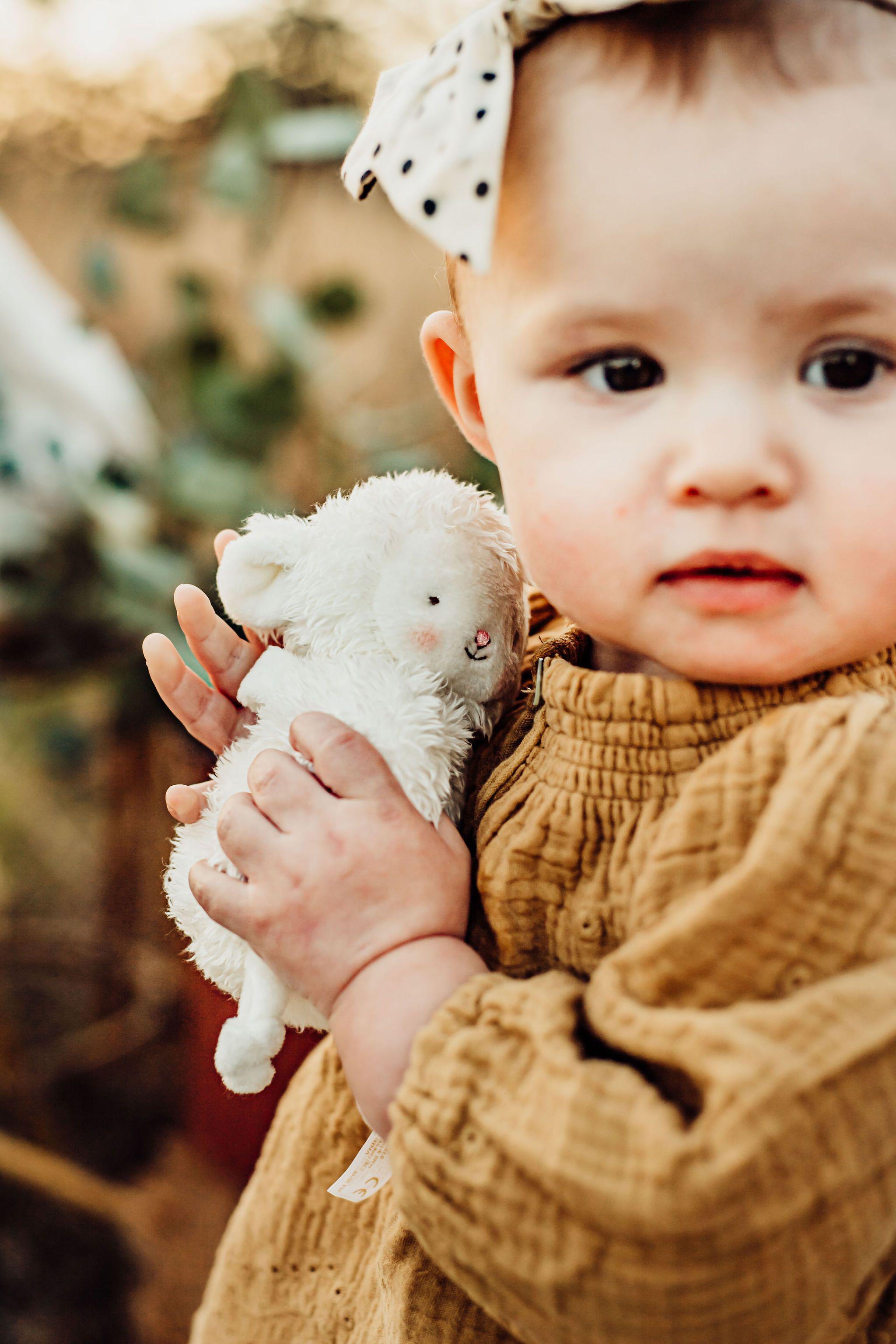 Roly Poly Kiddo White Lamb - Limited Edition-Stuffed Animal-SKU: 101024 - Bunnies By The Bay