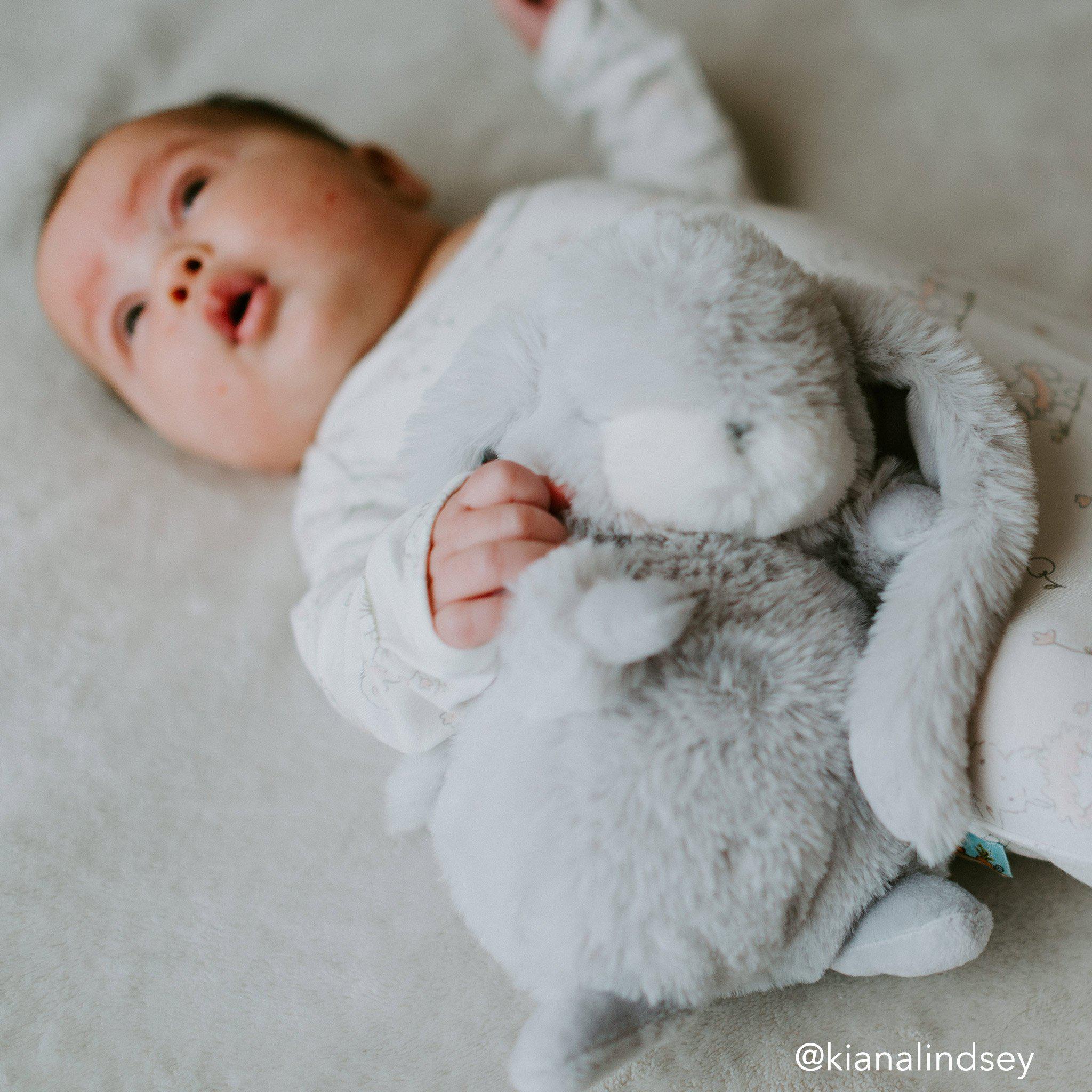 Bunny Plush Stuffed Animal - Tiny Nibble 8" Bunny - Gray-Stuffed Bunny-SKU: 100431 - Bunnies By The Bay