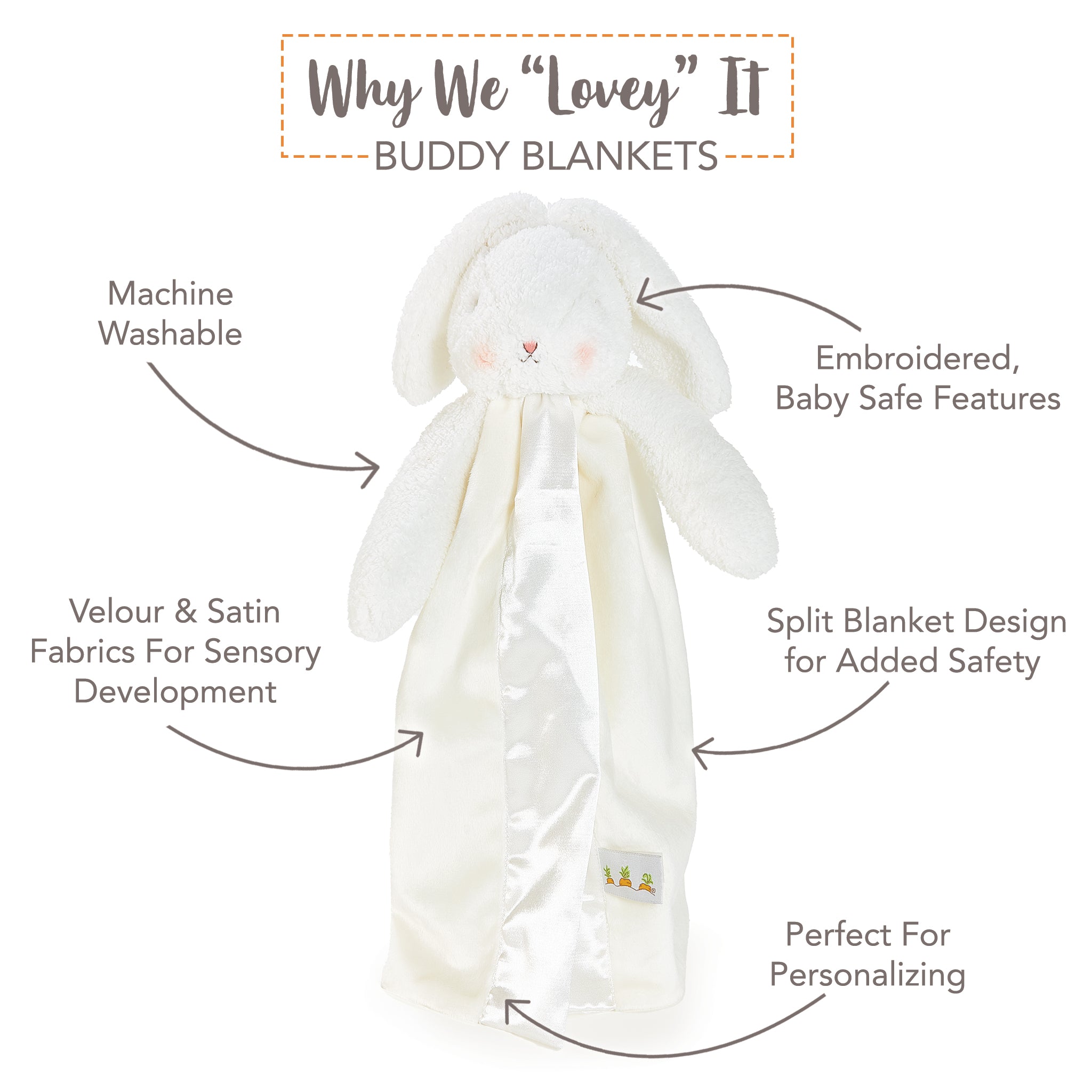 104107: SIMPLE Bun Bun Bunny Buddy Blanket