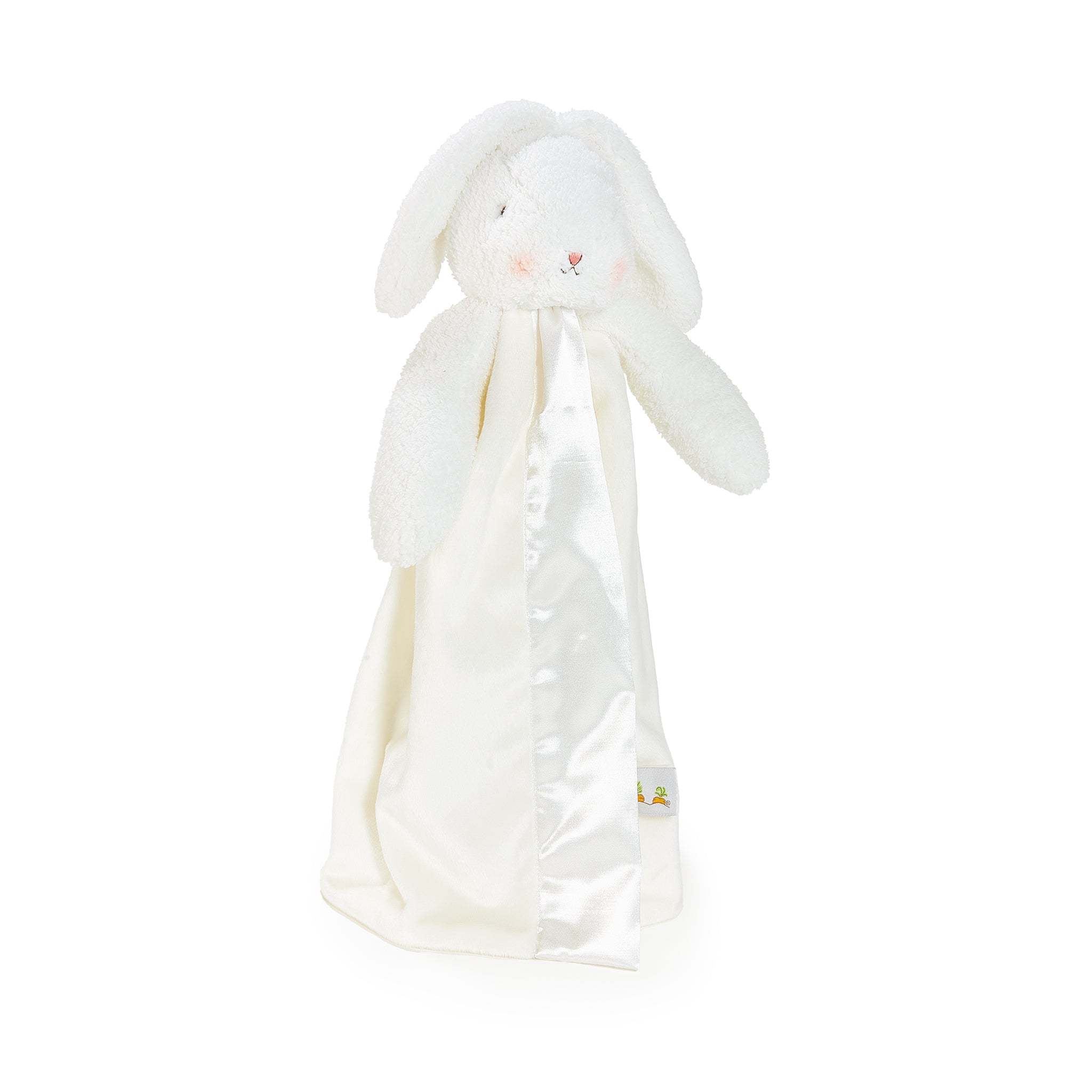 Bunnies By The Bay SIMPLE Bun Bun Bunny Plush Buddy Blanket, Side View Baby Lovey, personalized gift