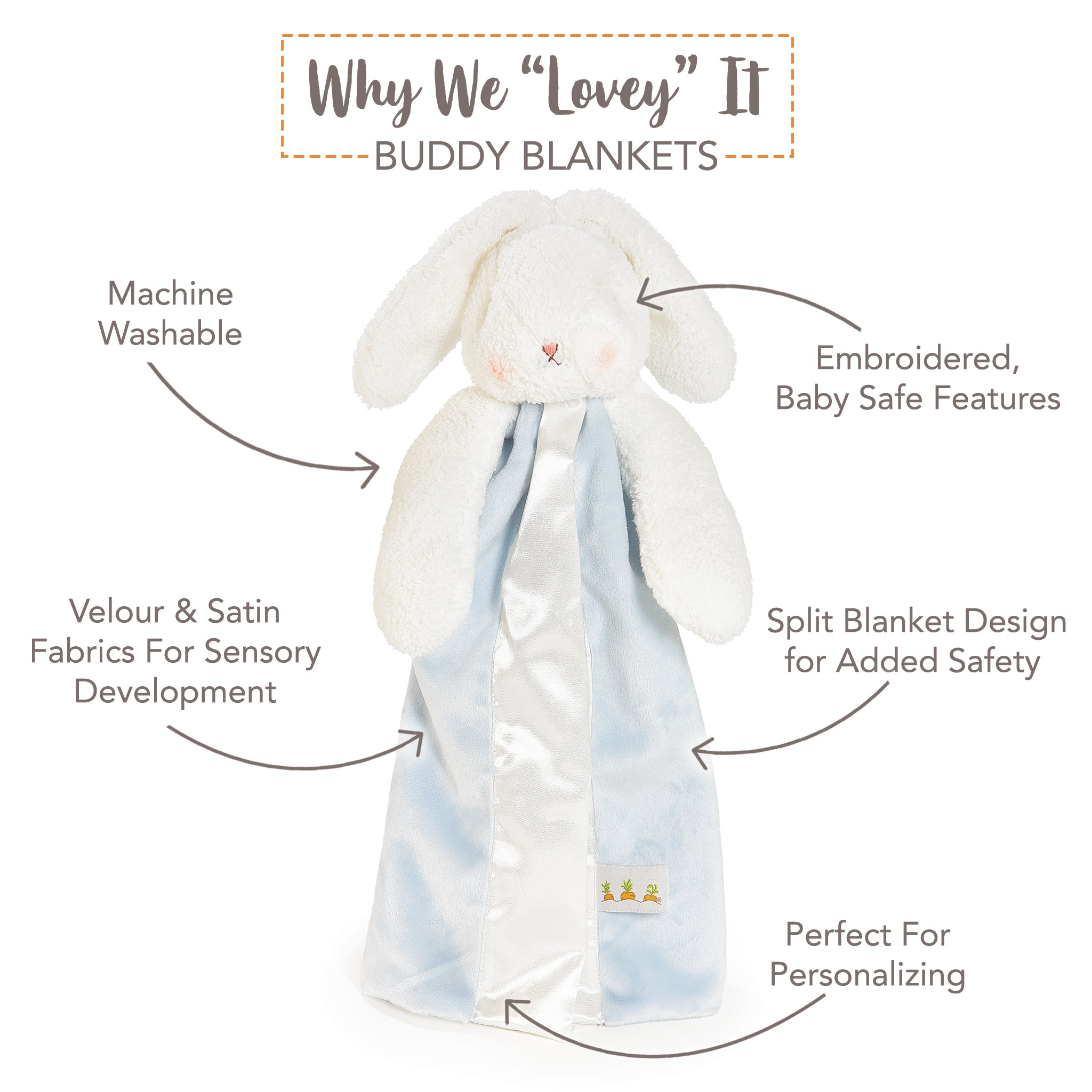104108: SIMPLE Bud Bunny Buddy Blanket