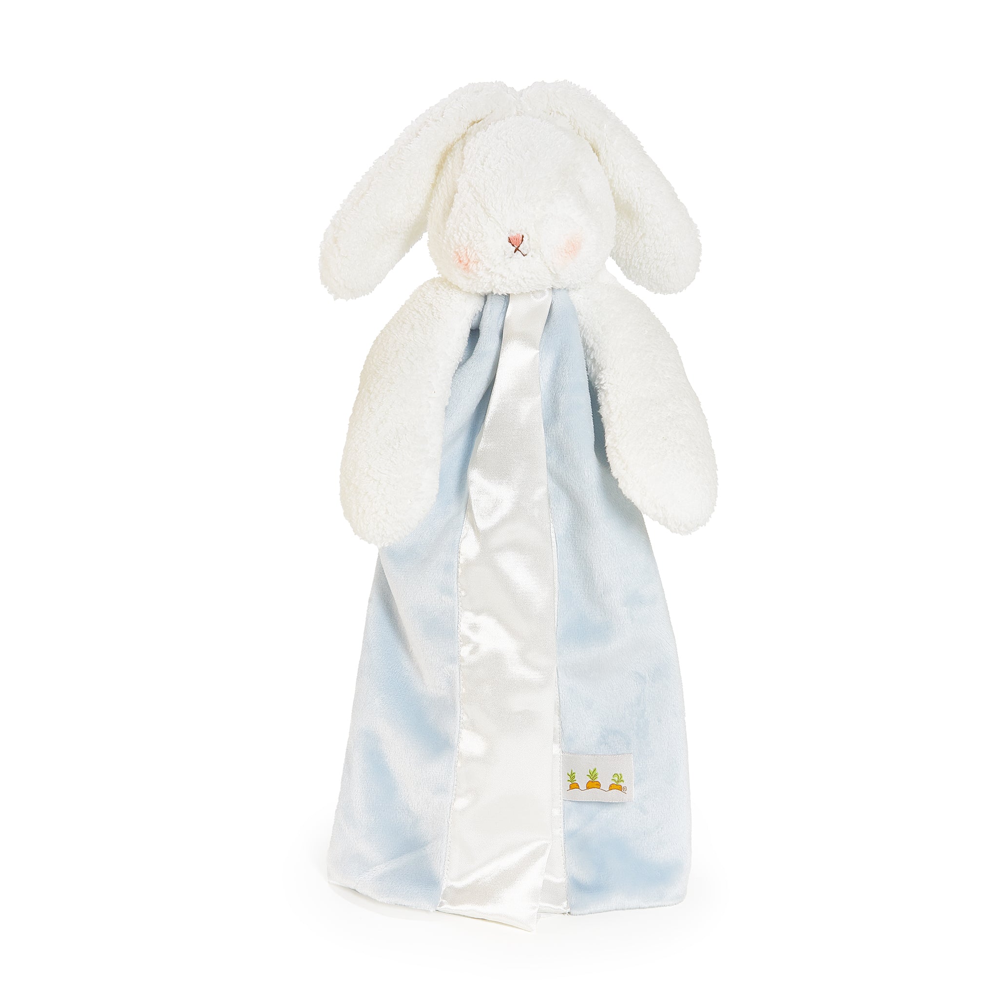 Bunnies By The Bay SIMPLE Bud Bunny Plush Buddy Blanket, Front View Baby Lovey, personalized gift