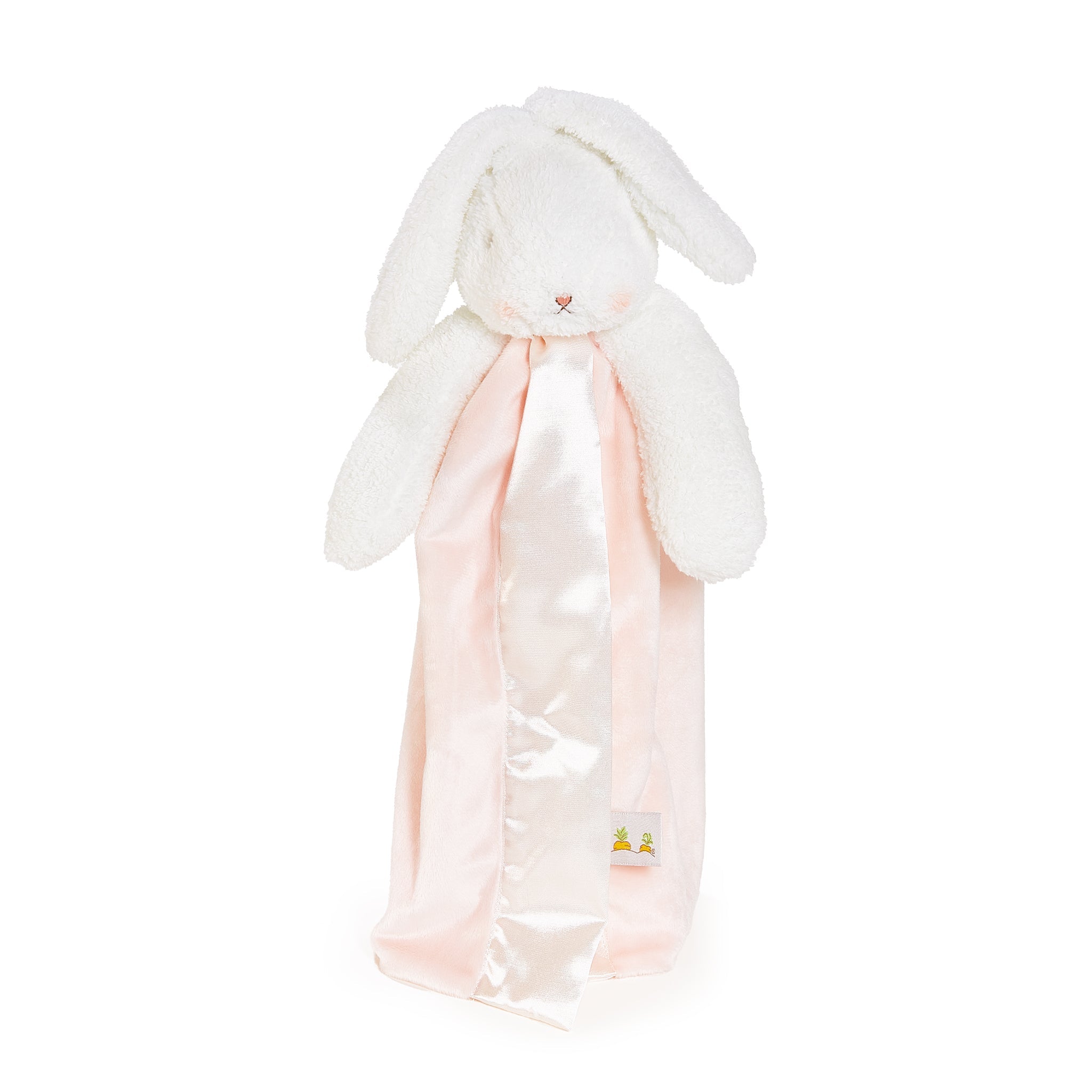 Bunnies By The Bay SIMPLE Blossom Bunny Plush Buddy Blanket, Front View Baby Lovey, personalized gift