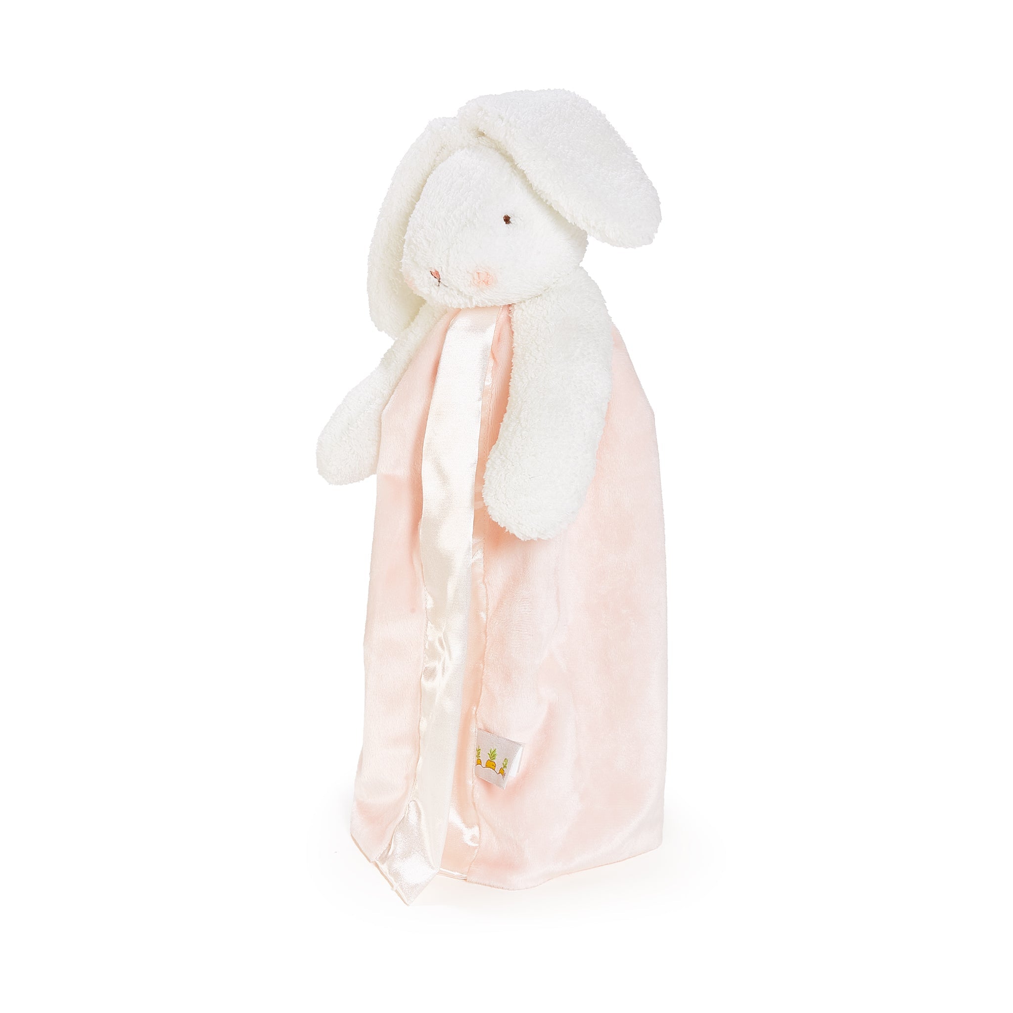 Bunnies By The Bay SIMPLE Blossom Bunny Plush Buddy Blanket, Side View Baby Lovey, personalized gift