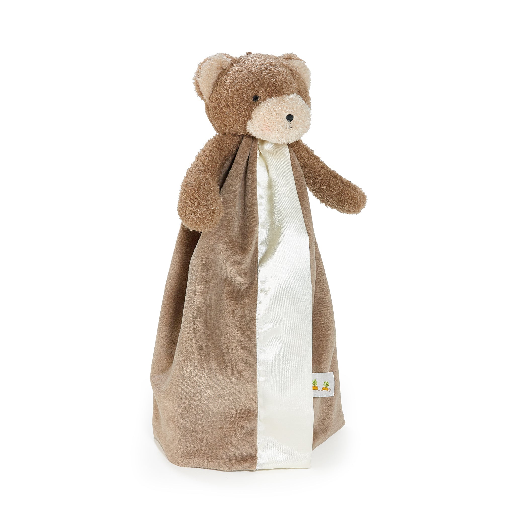Bunnies By The Bay SIMPLE Cubby Bear Plush Buddy Blanket, Side View, baby Lovey, personalized gift