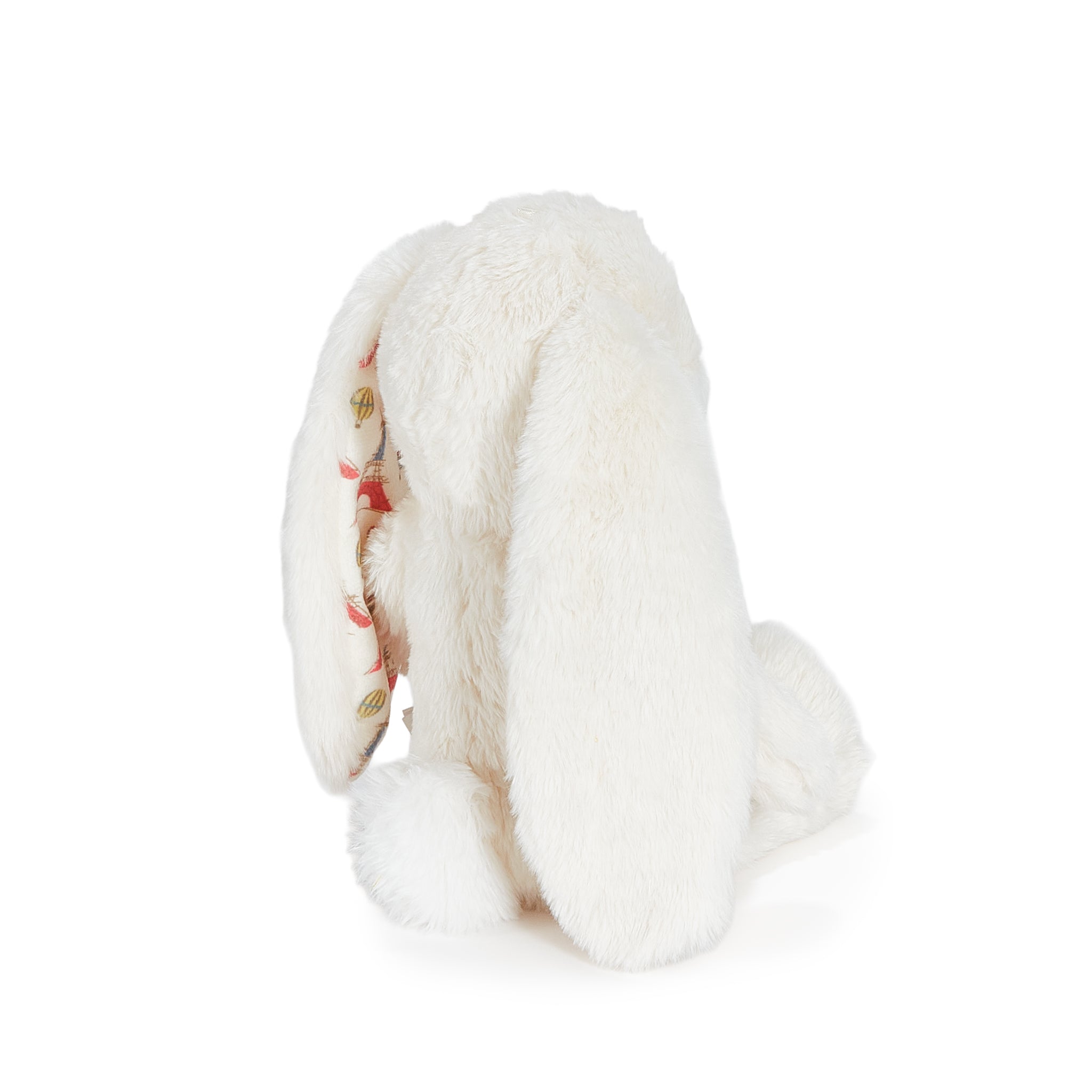 White fleece blanket with floral pattern on a white background