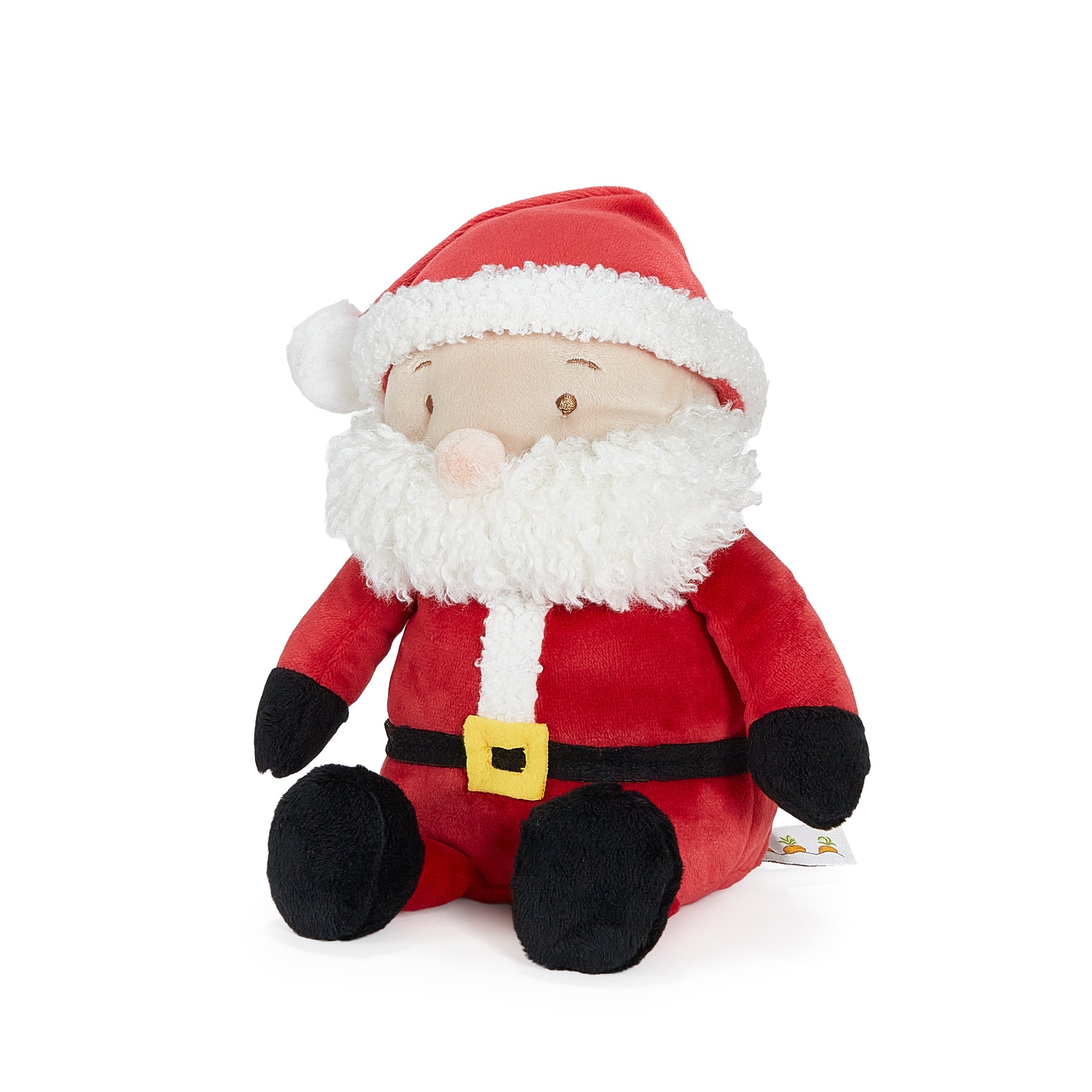 Plush toy Santa Claus on a white background