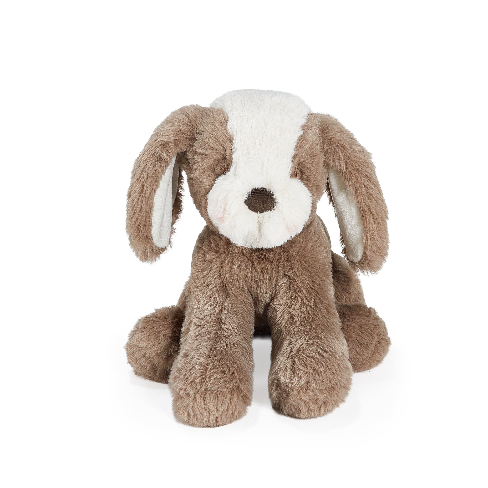 Bunnies by the Bay Little toffee brown Mutt Puppy Dog stuffed animal plush toy, front view, baby safe, soft fur, Personalized Gift