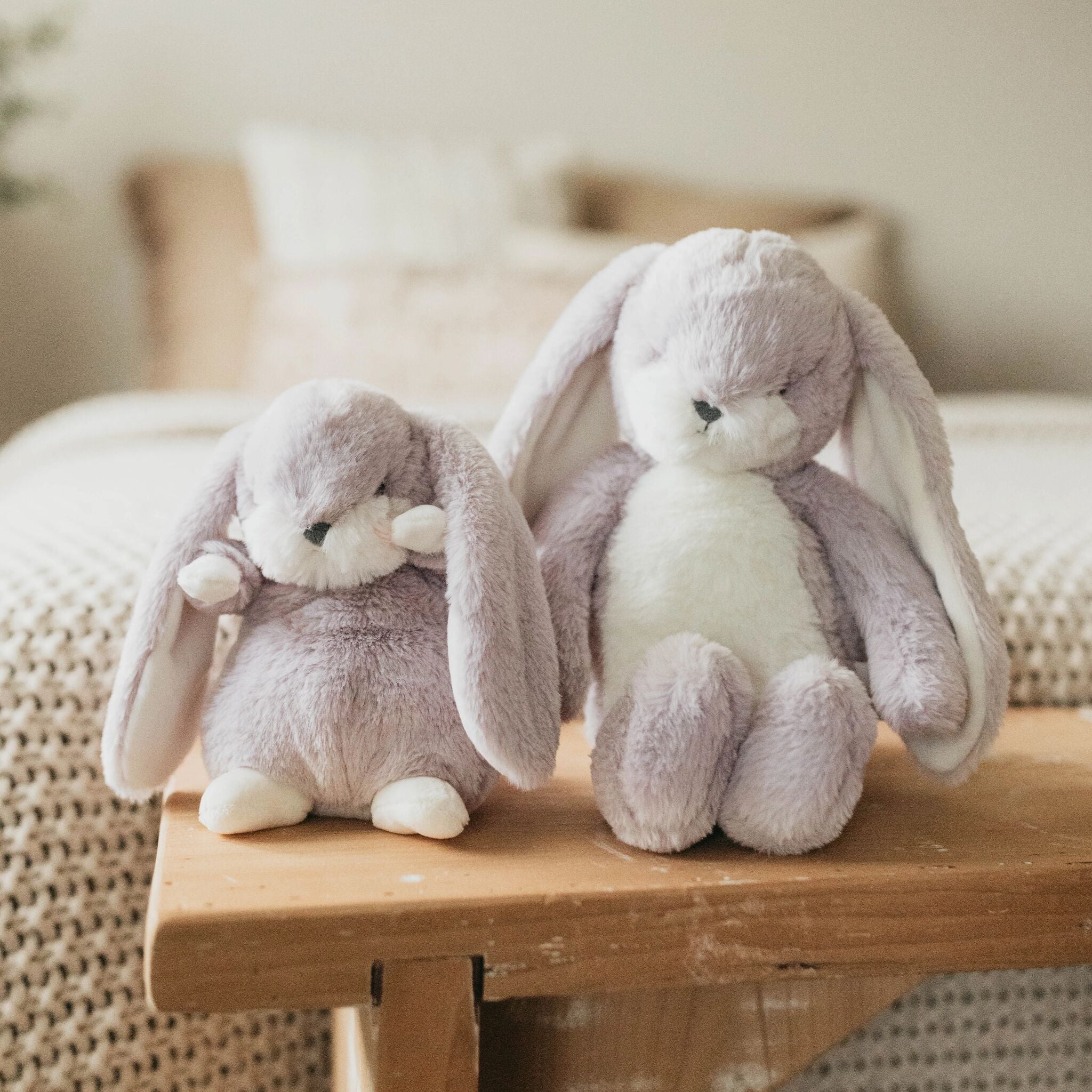 104400: Little Nibble 12" Bunny Lilac Marble