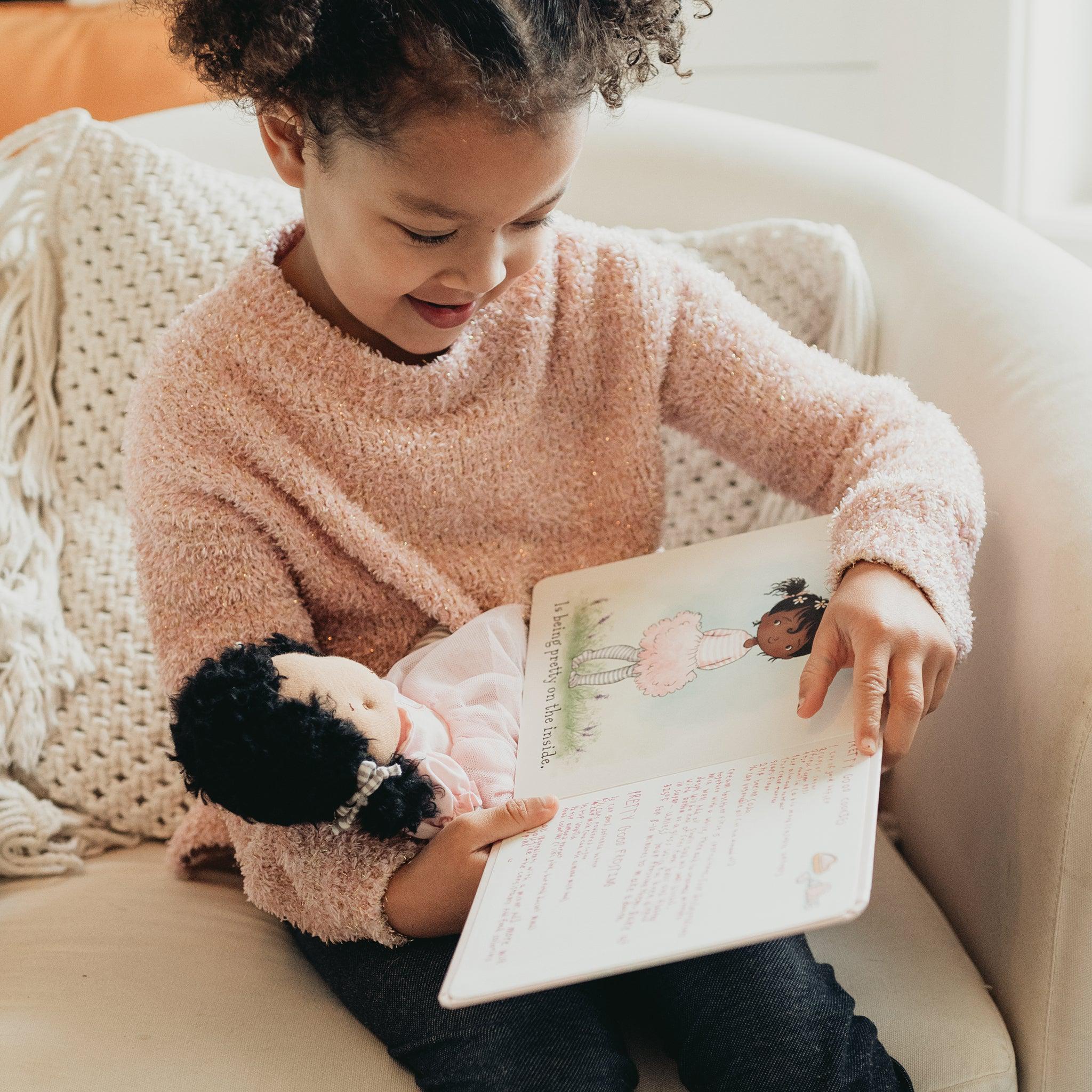 A Pretty Girl Book - Black Hair-Book-SKU: 497127 - Bunnies By The Bay